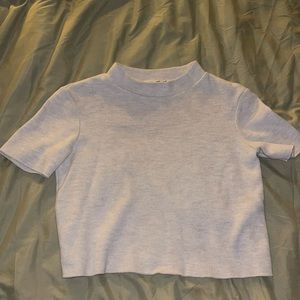 Tan Short-Sleeve Sweater Top